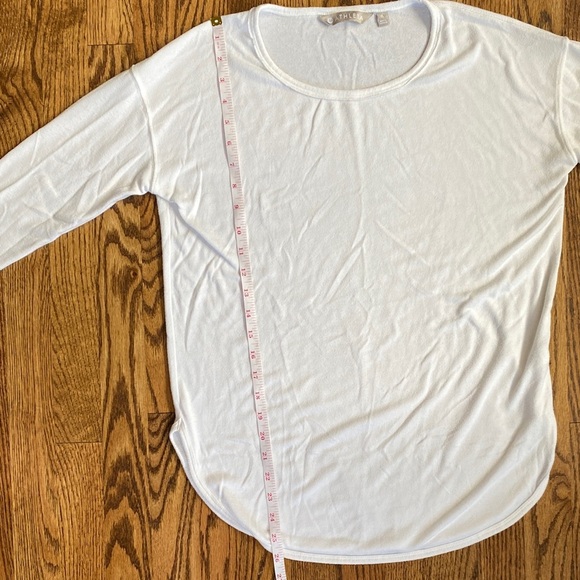 White Athleta rounded hem long sleeve shirt, size S. Great condition some pill - Picture 7 of 11